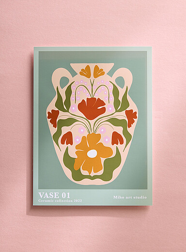 Giant Art: L'affiche vase floral Voir nos formats offerts Assorti