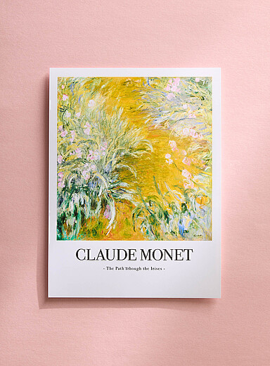 Giant Art: L'affiche Le chemin &agrave; travers les iris Voir nos formats offerts Jaune &agrave; motifs