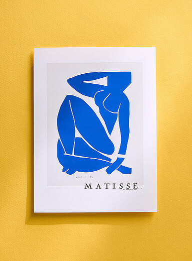 Giant Art: L'affiche Nudo Blu III Voir nos formats offerts Bleu royal - Saphir