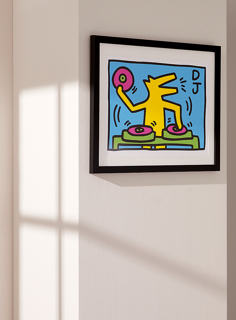 DJ dog art print Keith Haring product image (primary)