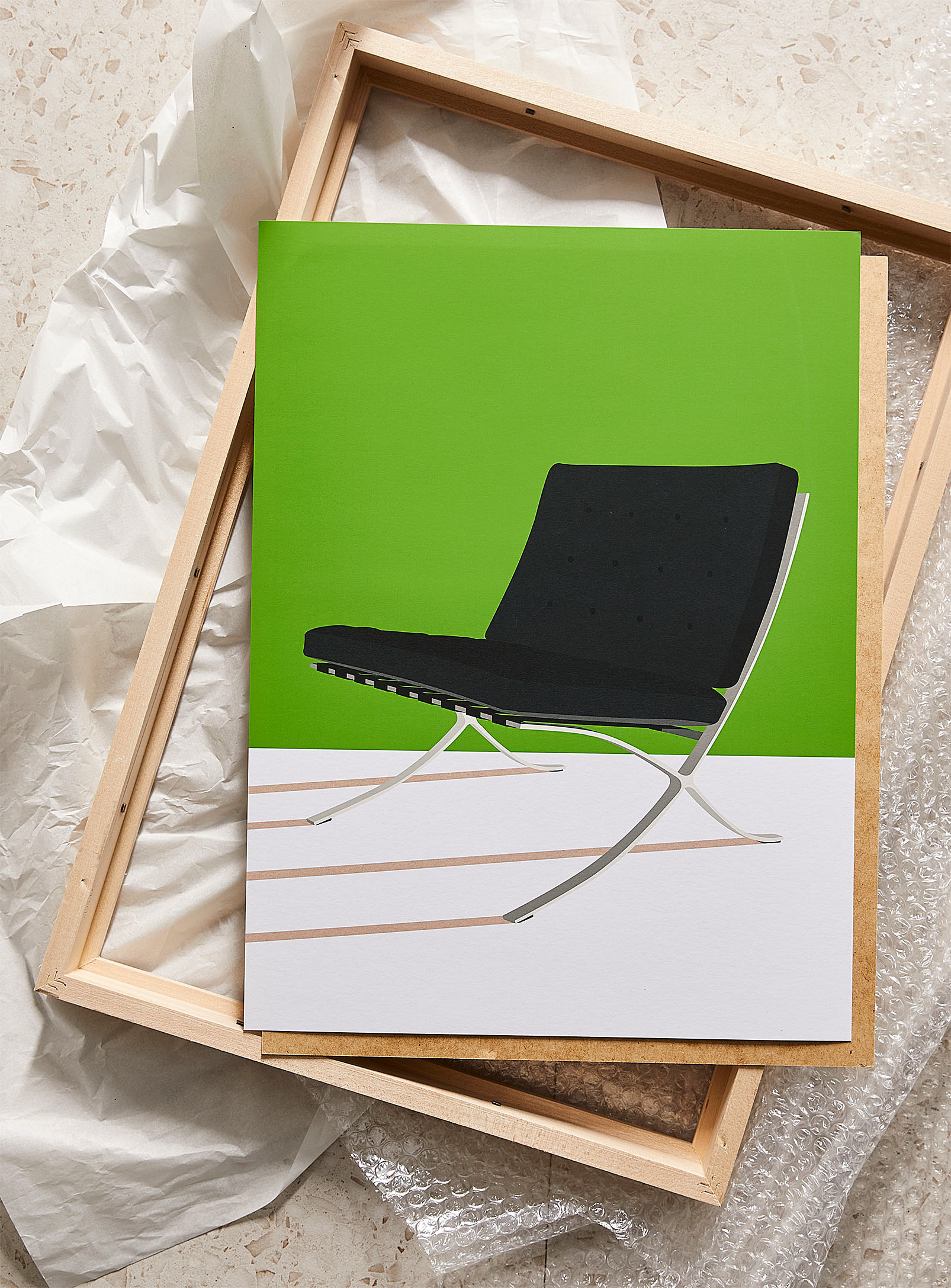 Simons Maison Barcelona Chair Art Print See Available Sizes In Green