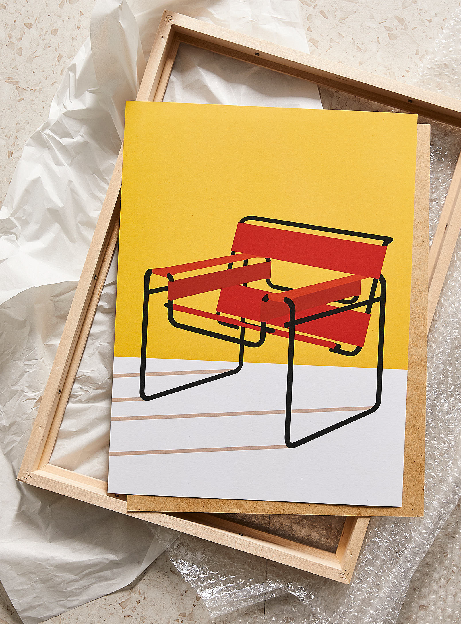 Simons Maison Wassily Chair Art Print See Available Sizes In Ochre Yellow