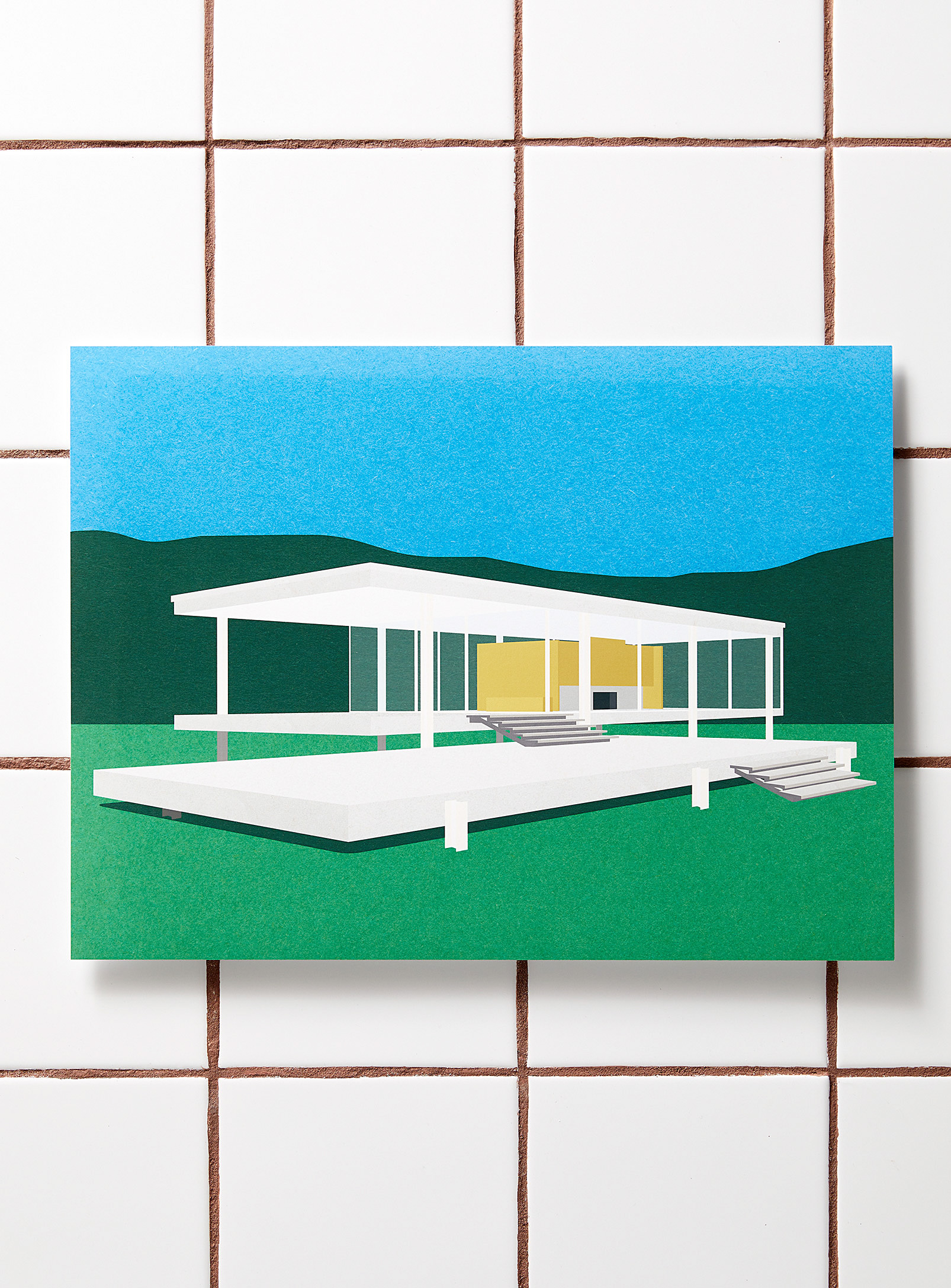 Simons Maison Farnsworth House Art Print See Available Sizes In Green