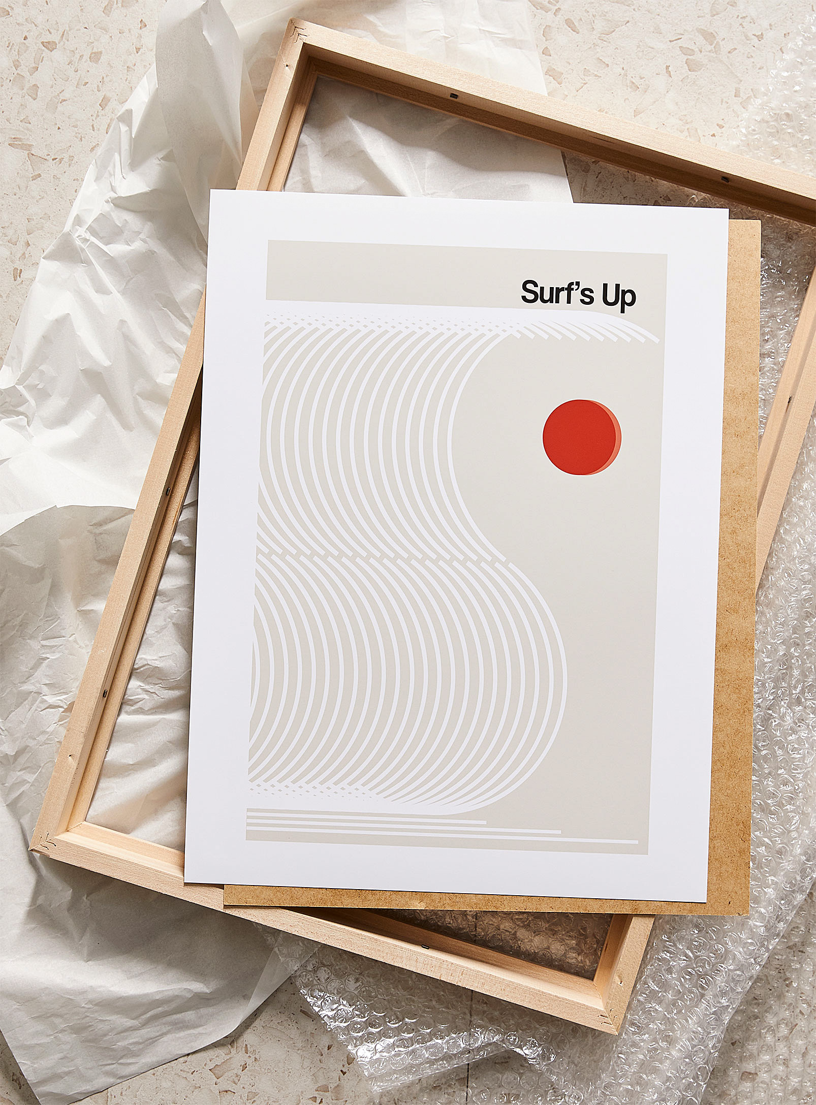 Simons Maison Surfs Up Art Print See Available Sizes In Ivory/cream Beige