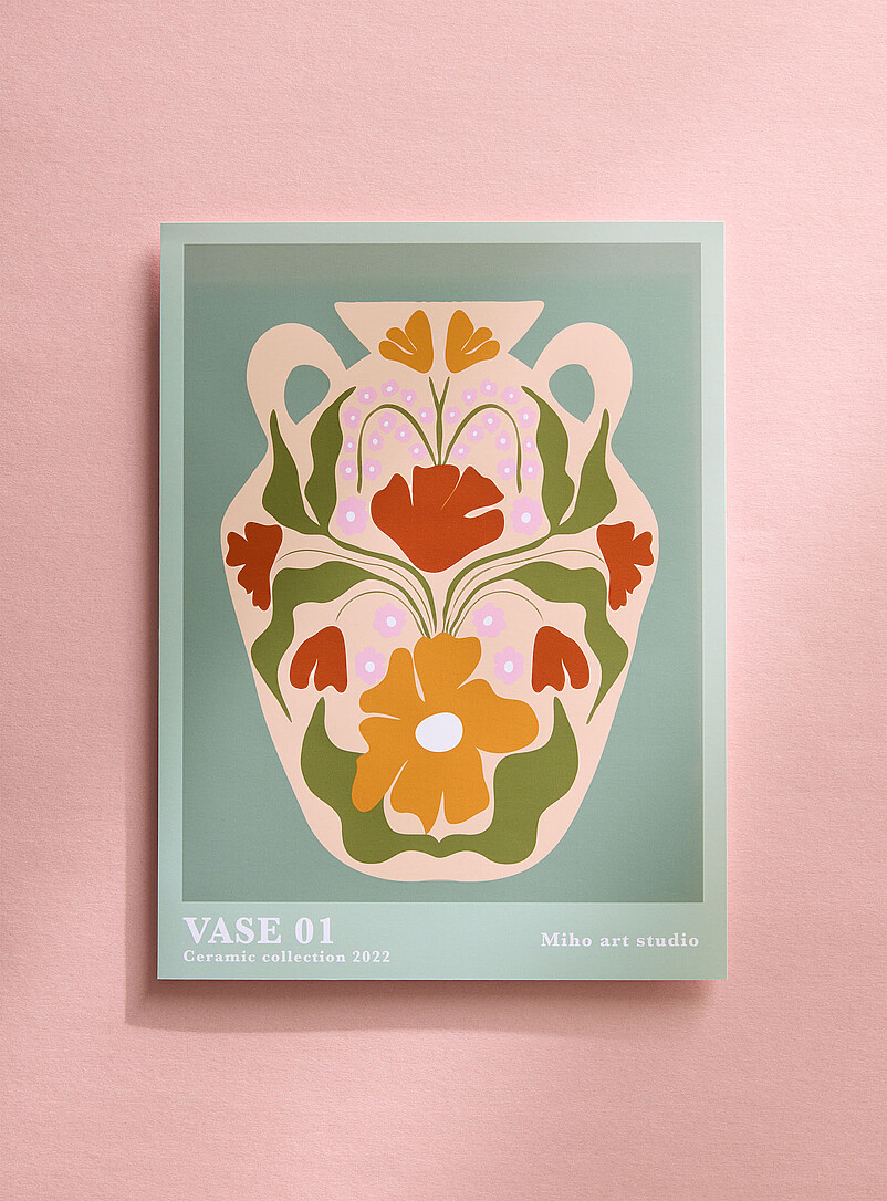 Floral vase poster See available sizes product image (primary)