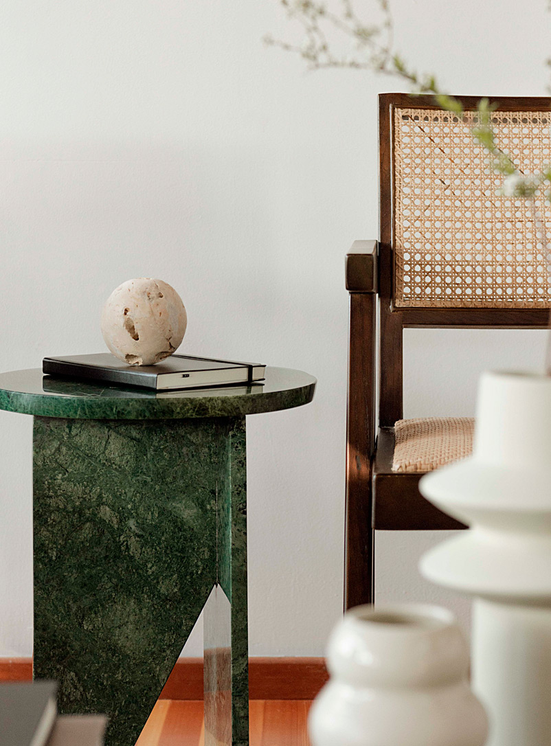 Moe's Home Collection: La table d'appoint marbre vert Grace Vert