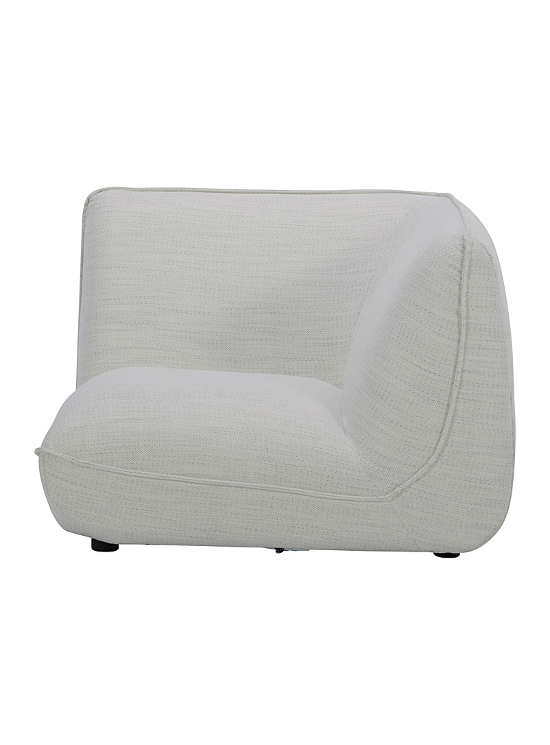 Moe's Light grey  Zeppelin silhouette modular chair Corner