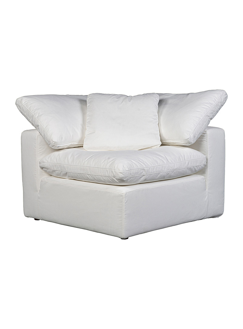 Moe's Home Collection: Le fauteuil modulable sophistiqué Terra Condo Unité de coin Blanc