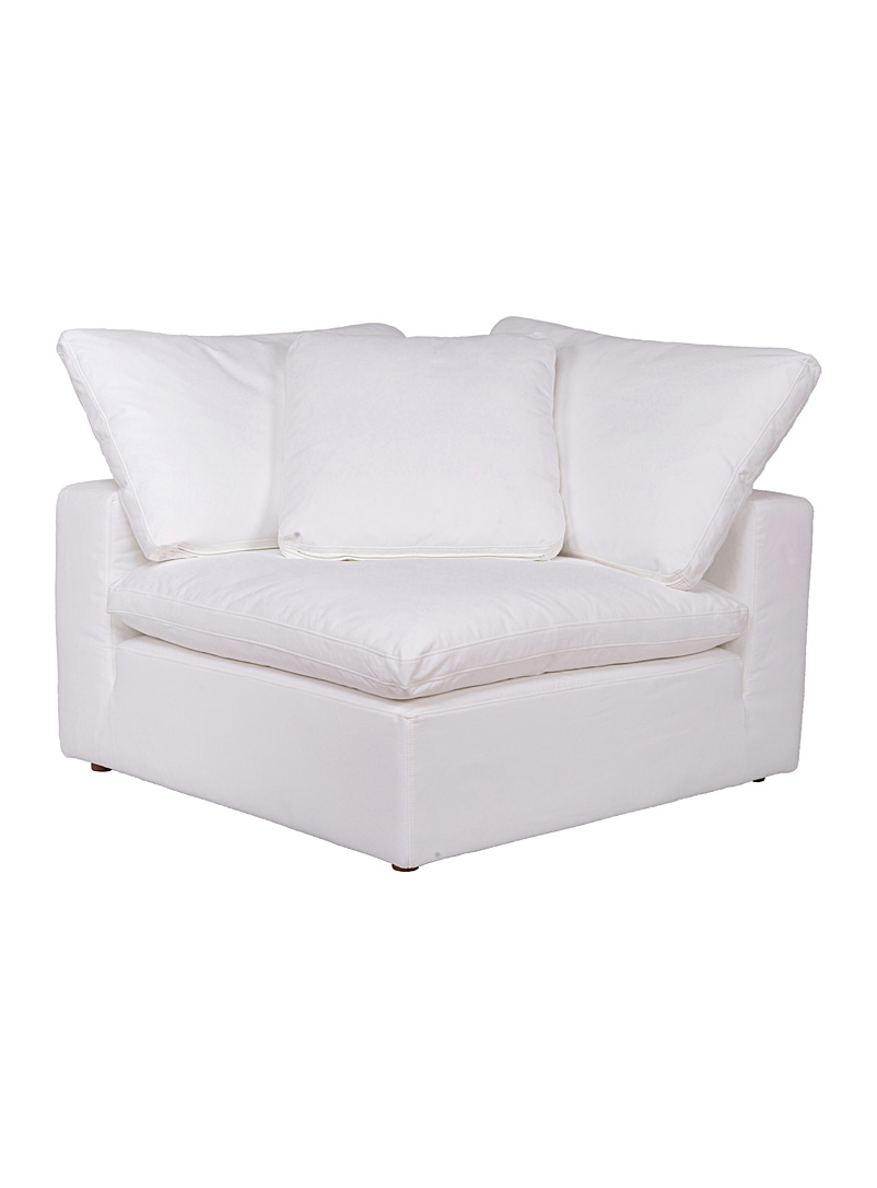 Moe's White Clay ultra-modern modular chair Corner