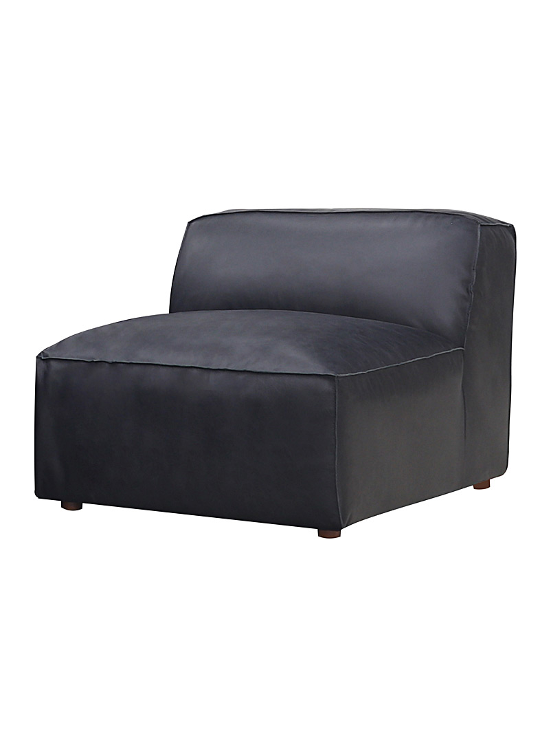 Moe's Home Collection: Le fauteuil modulable en cuir Form Noir