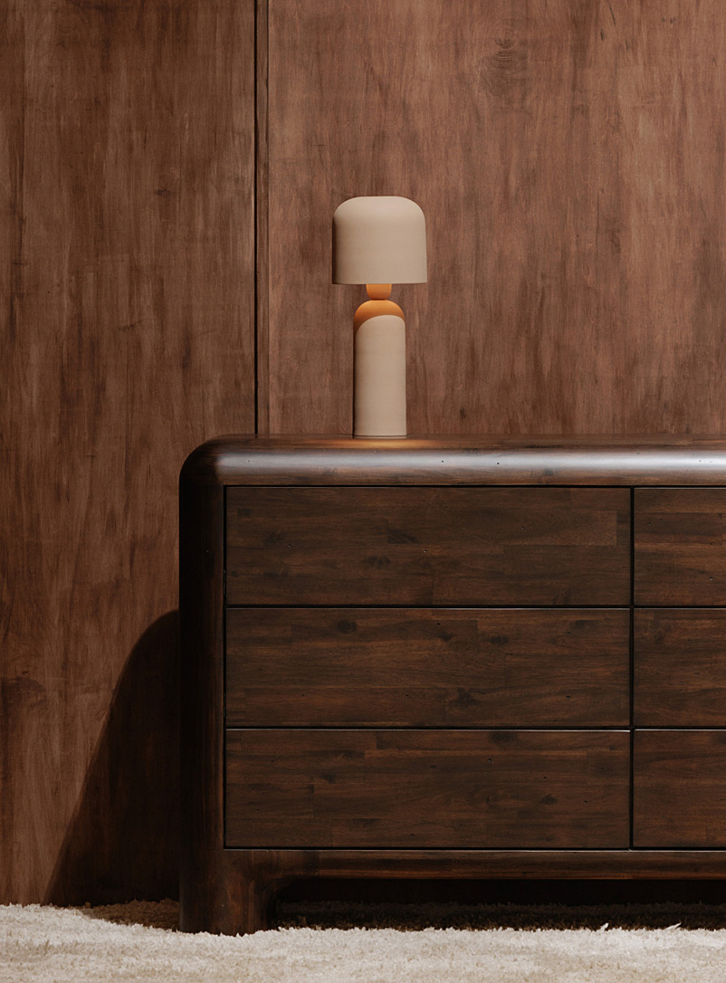 Moe's Home Collection: La lampe de table minimaliste Echo Orange brûlé - Brique