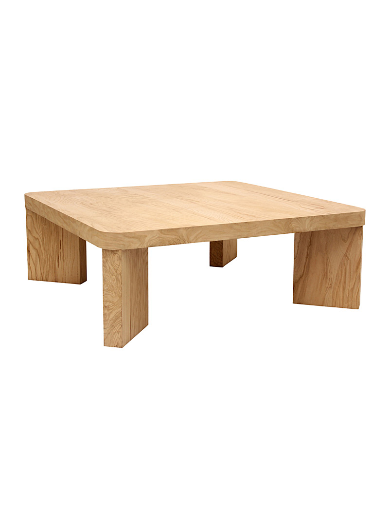 Moe's Home Collection: La table basse bois de ronce Oregon carrée Bois brun pâle