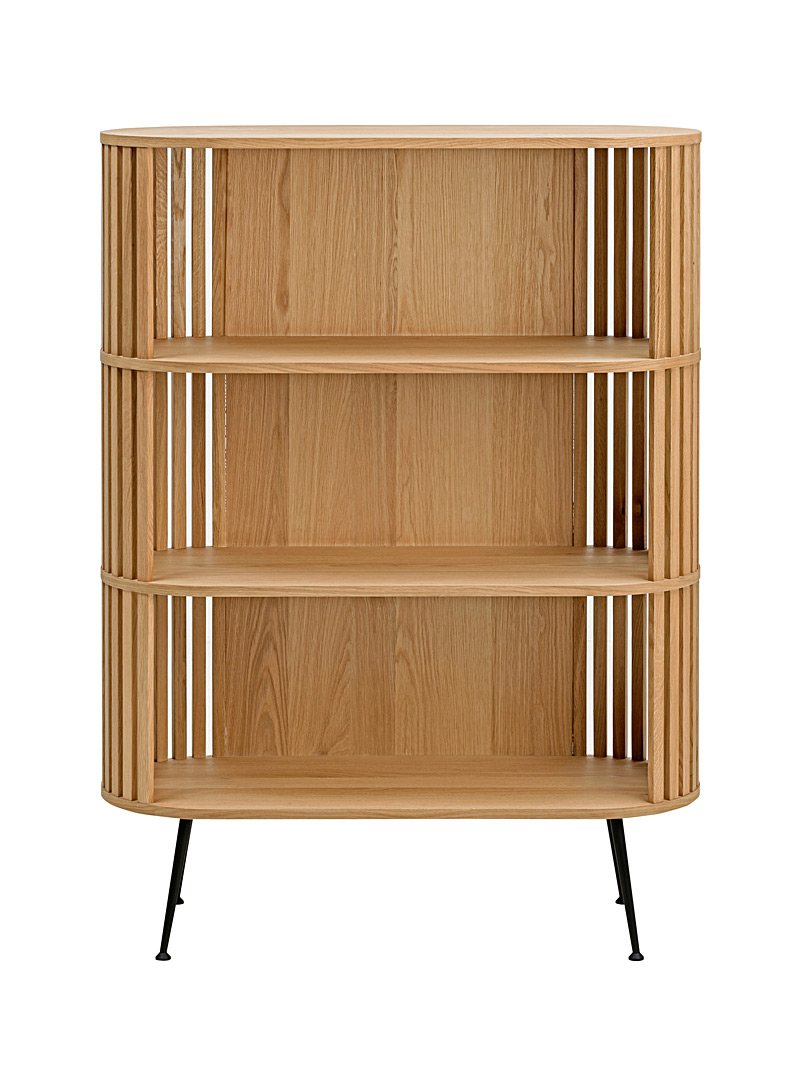Moe's Light brown wood Henrich oak wood bookcase