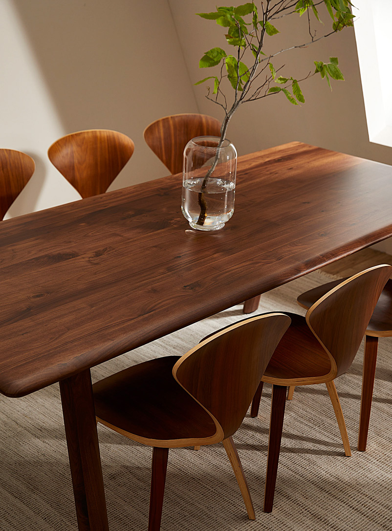 Malibu walnut wood rectangular dining table | Moe's Home