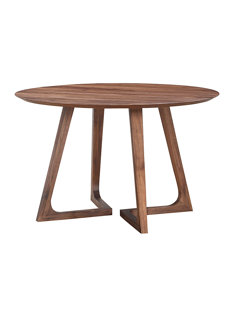 Moe's Brown Godenza walnut wood dining table