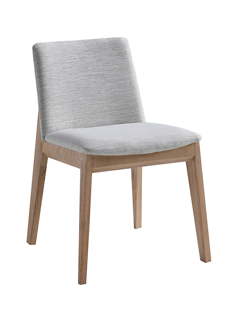 Moe's Light Grey Deco oak dining chair
