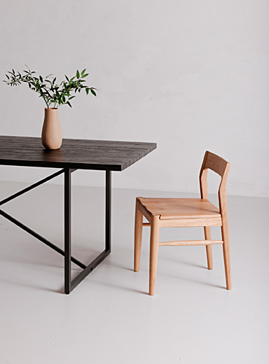 Les chaises minimalistes Owing en ch&ecirc;ne Ensemble de 2