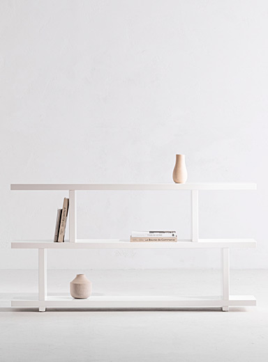 Miri white asymmetrical shelf