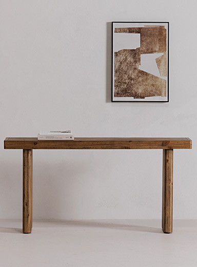 Monterey pine wood console