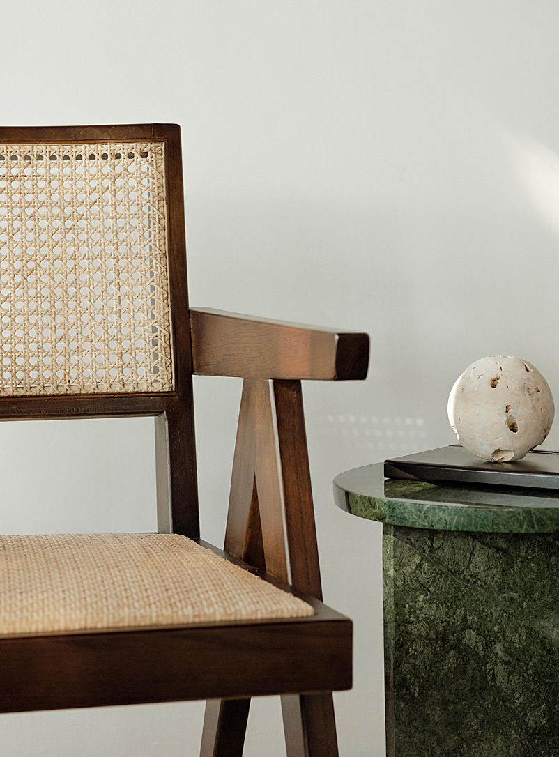Moe's Home Collection: Les chaises accent rotin Takashi Ensemble de 2 Chocolat - Espresso