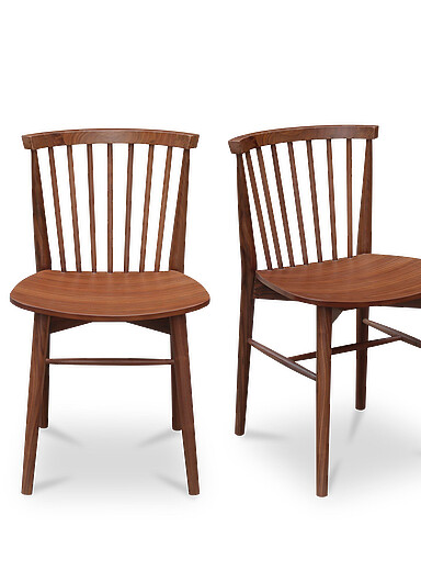 Les chaises Marley noyer Ensemble de 2