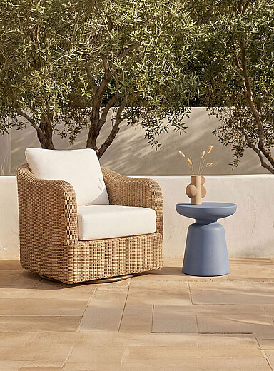La table d'appoint d'ext&eacute;rieur sablier Ruth
