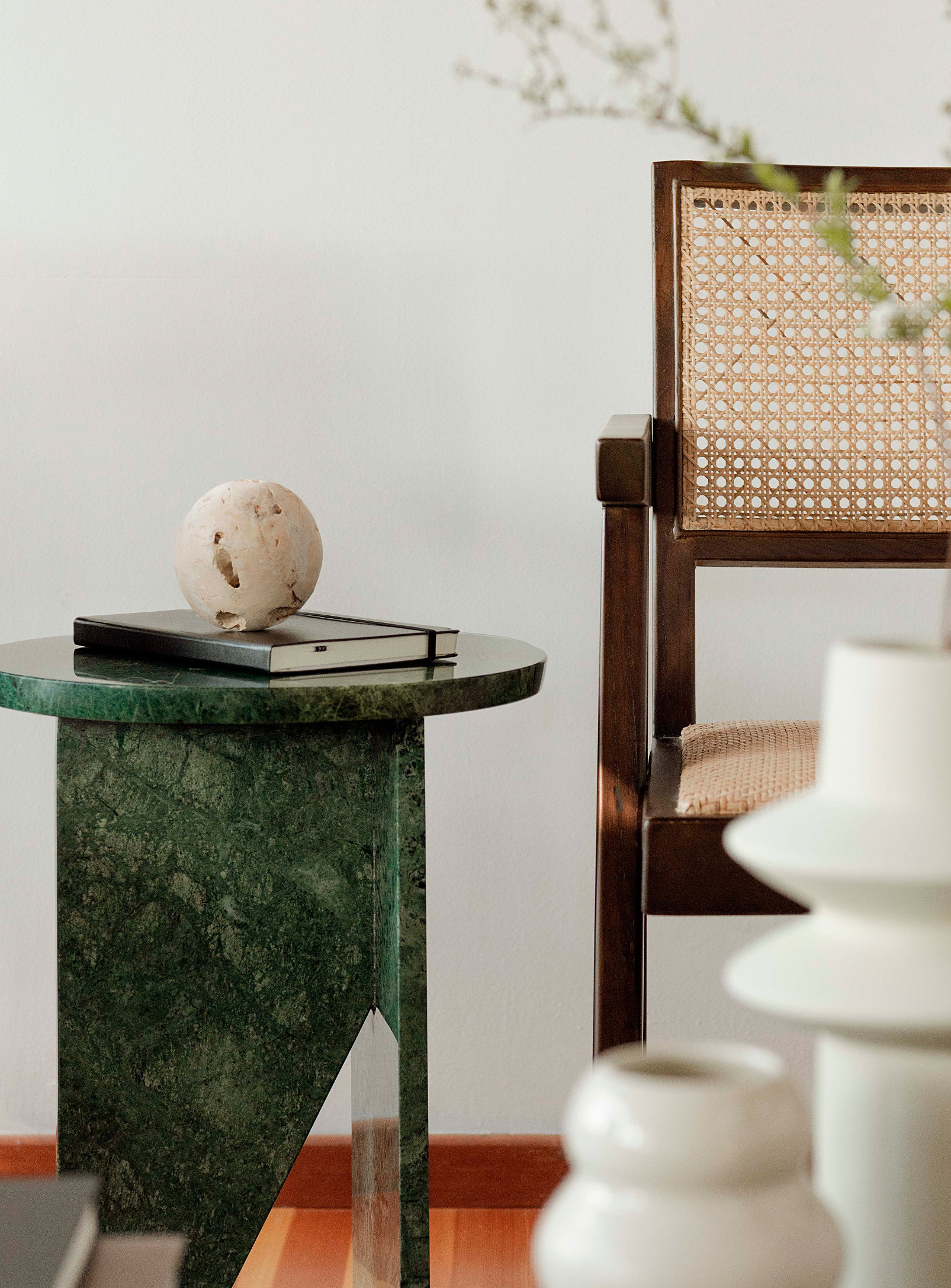 Moe's Home Collection - Grace green marble side table