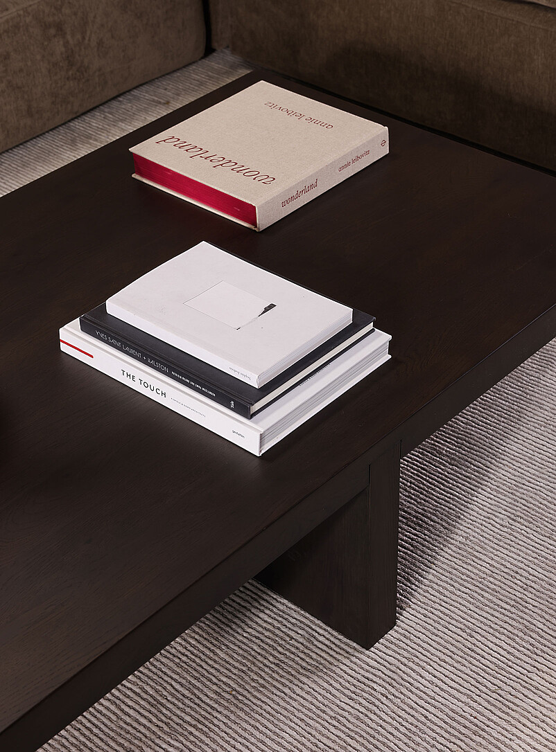 Black oak coffee table product image 3