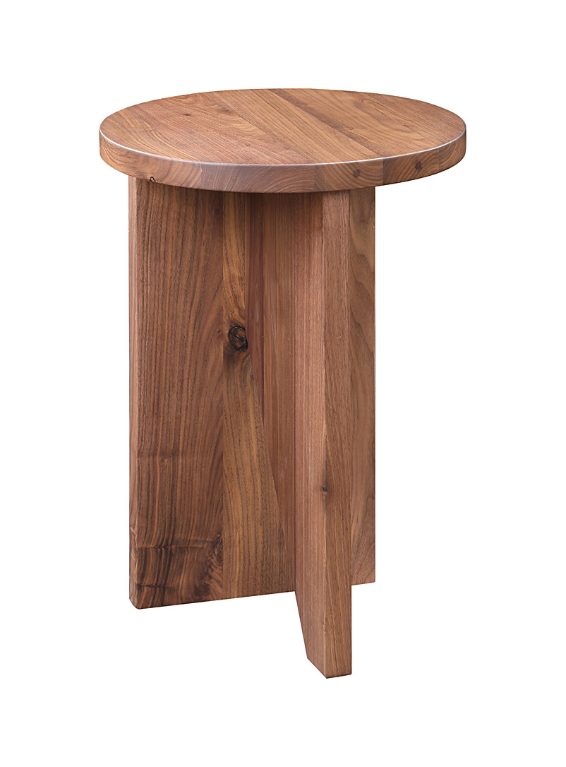 Grace walnut woo side table product image (primary)