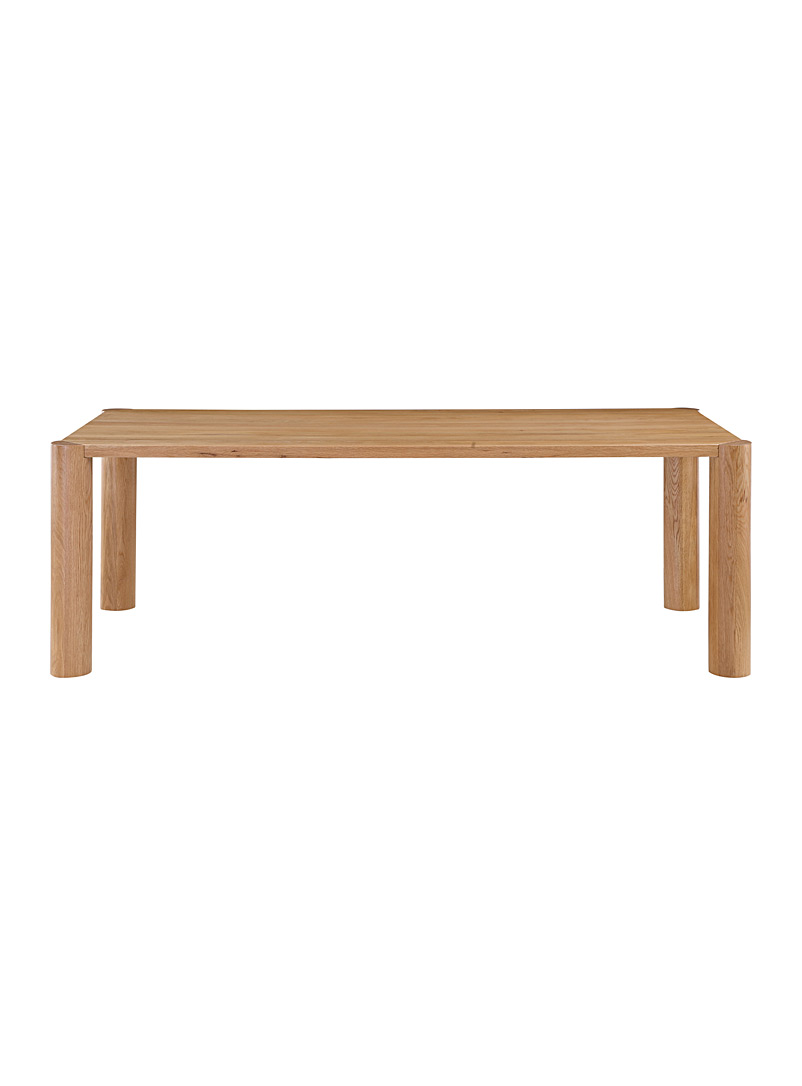 Post natural oak wood small dining table product image 2