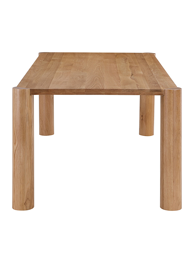 Post natural oak wood small dining table product image 3