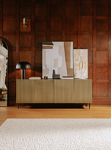 Moe's Home Collection Brogan Brass Cabinet, Reid's Furniture
