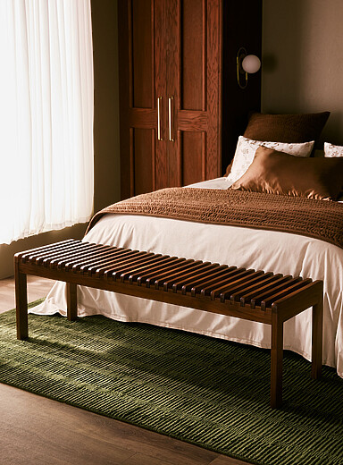 Rohe walnut openwork bench
