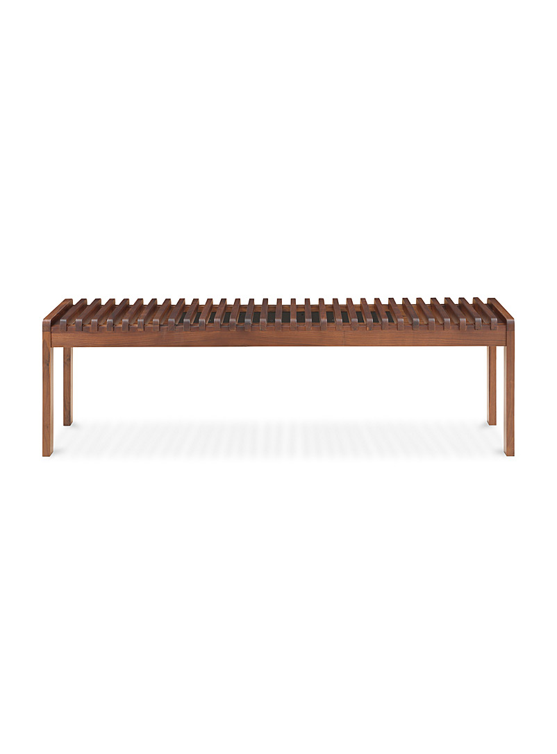 Rohe walnut openwork bench product image 3