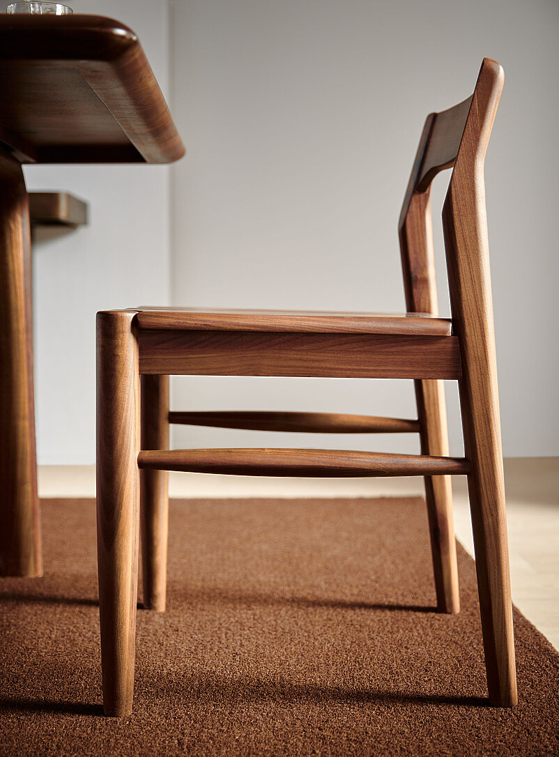 Owing walnut minimalist chairs Set of 2 product image 3