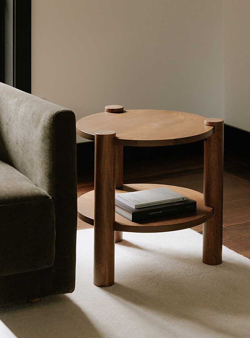 Olsen round wood side table product image 2