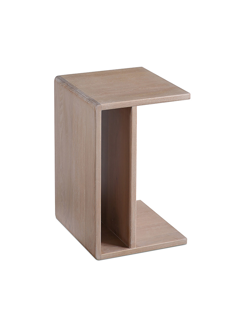 Hiroki oak minimalist side table product image 3