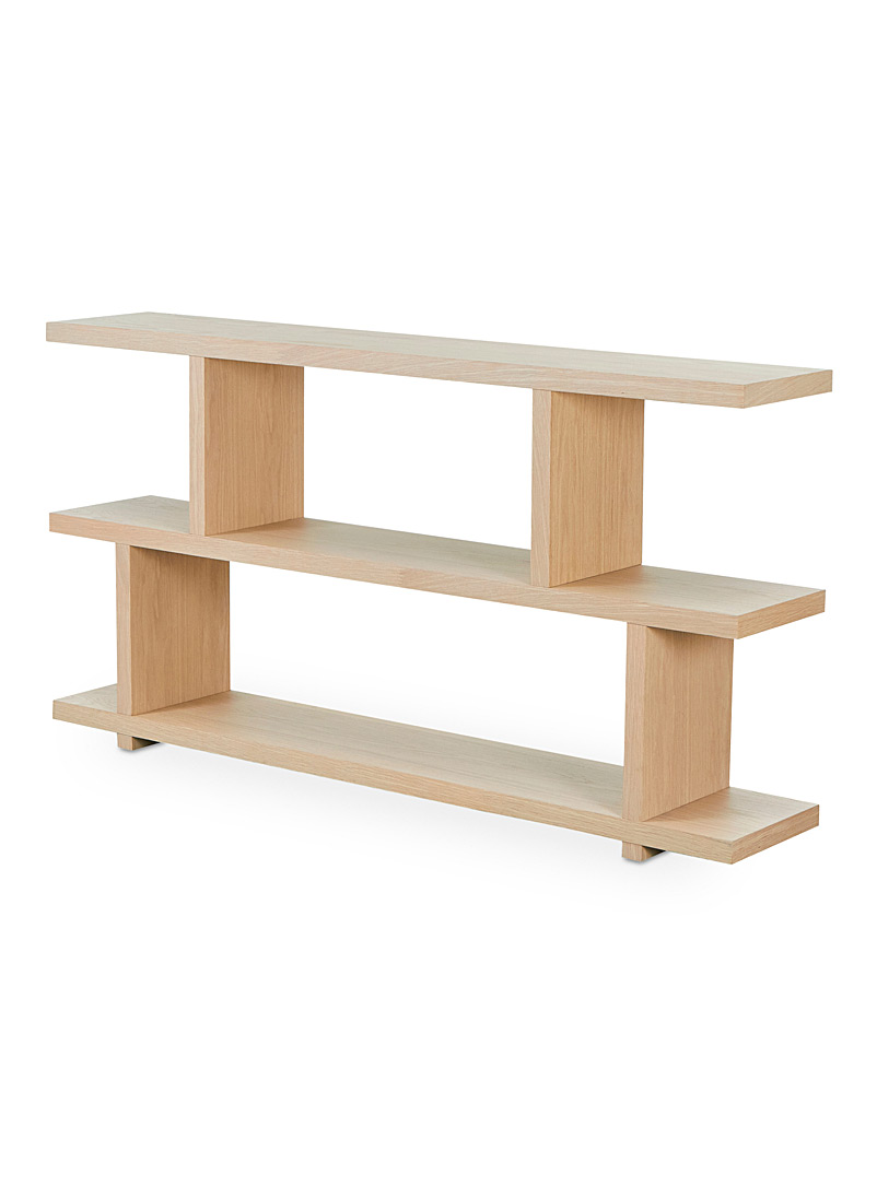 Miri natural oak wood asymmetrical shelf product image 3