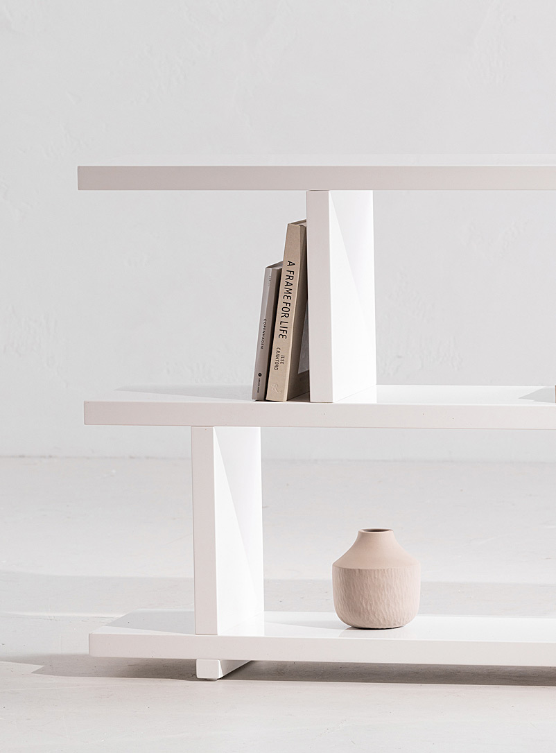 Miri white asymmetrical shelf product image 2