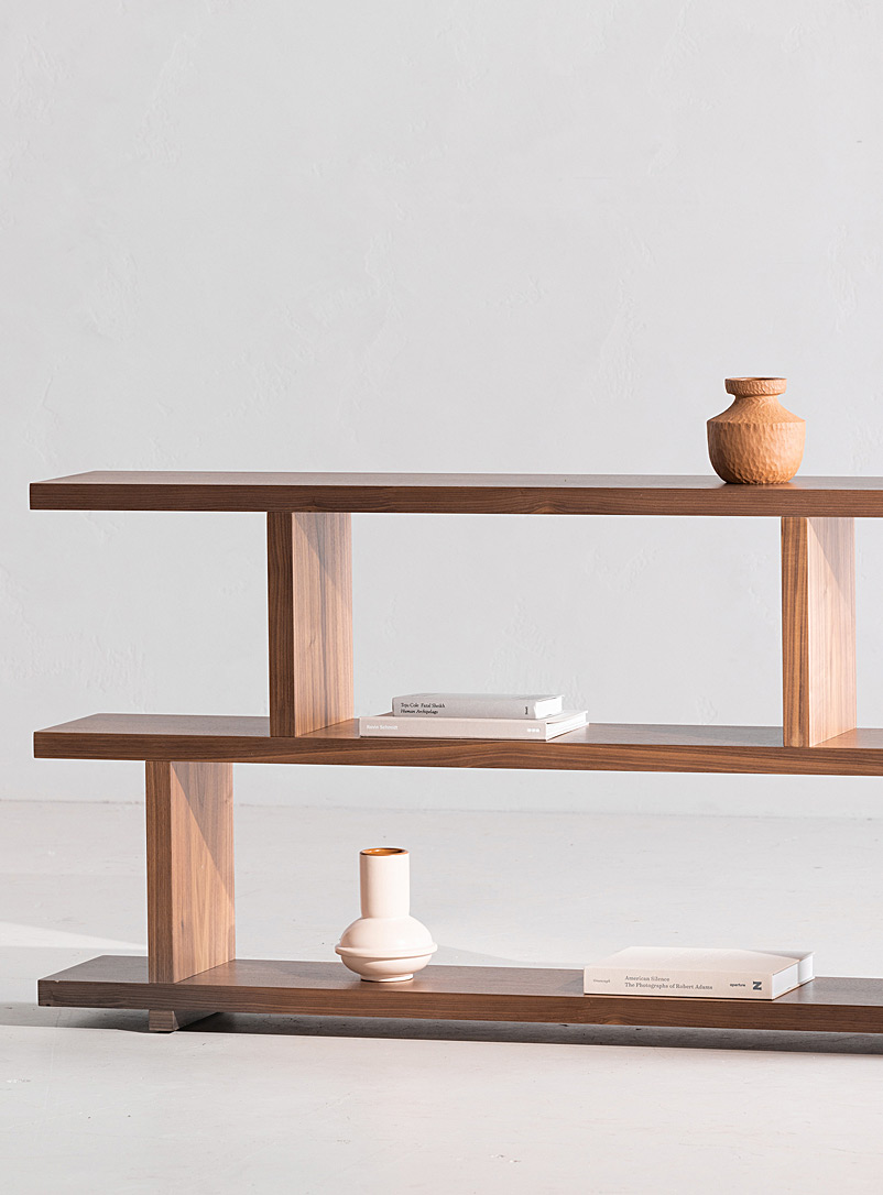Miri walnut asymmetrical shelf product image 2