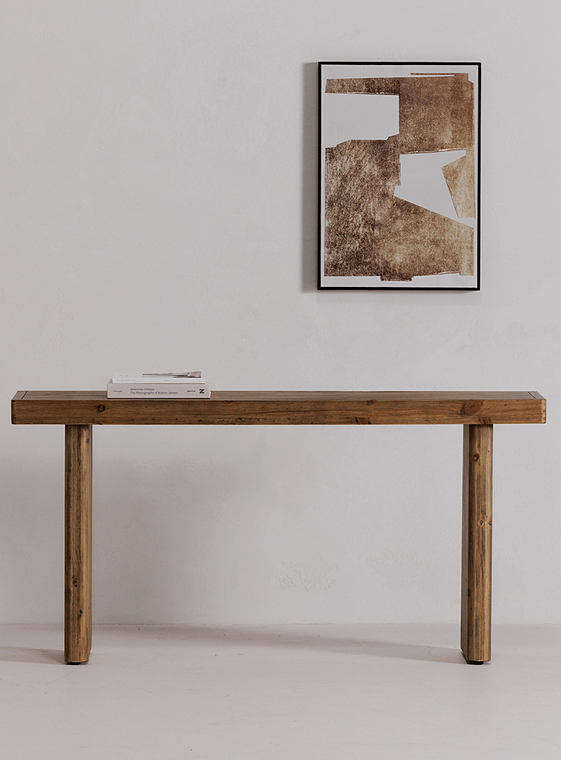 Monterey pine wood console product image (primary)