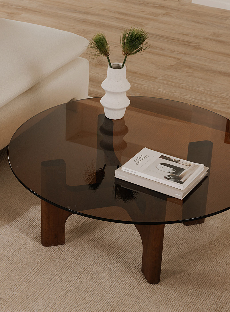 Luke retro-modern amber coffee table product image (primary)