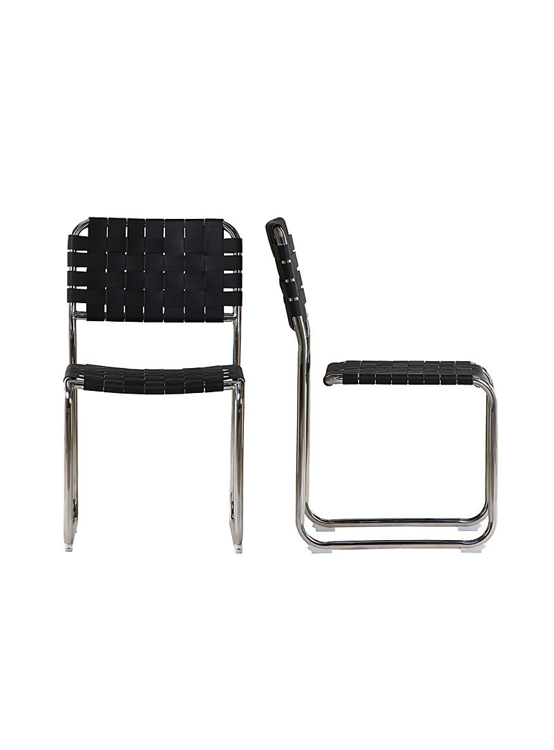 Moma Modern Stainless Steel Dining Chairs Set Of 2