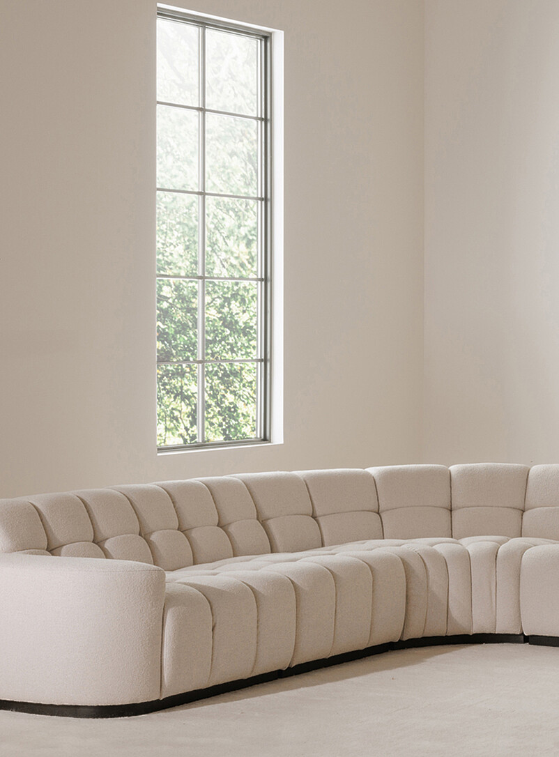 Roman upholstered L-shaped sectional product image (primary)