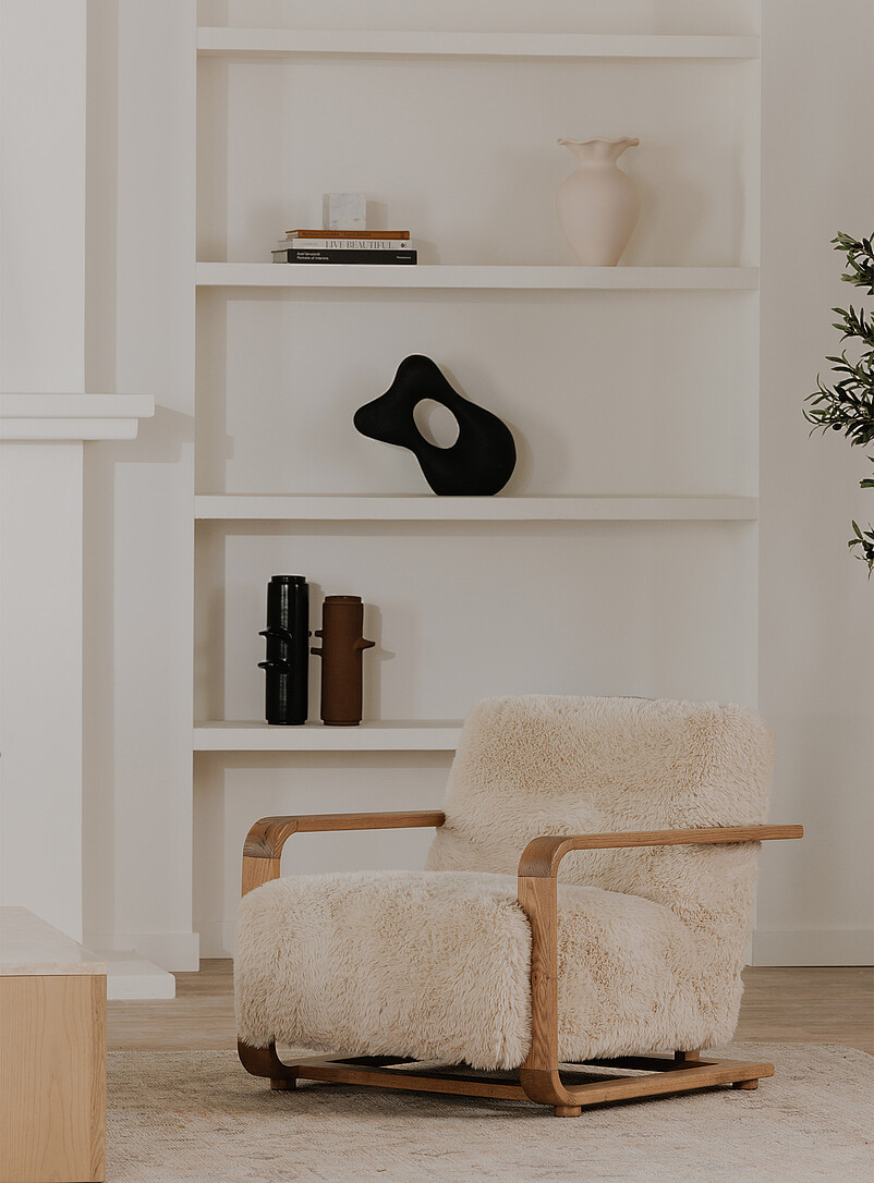 Eckersley faux-fur lounge chair product image (primary)