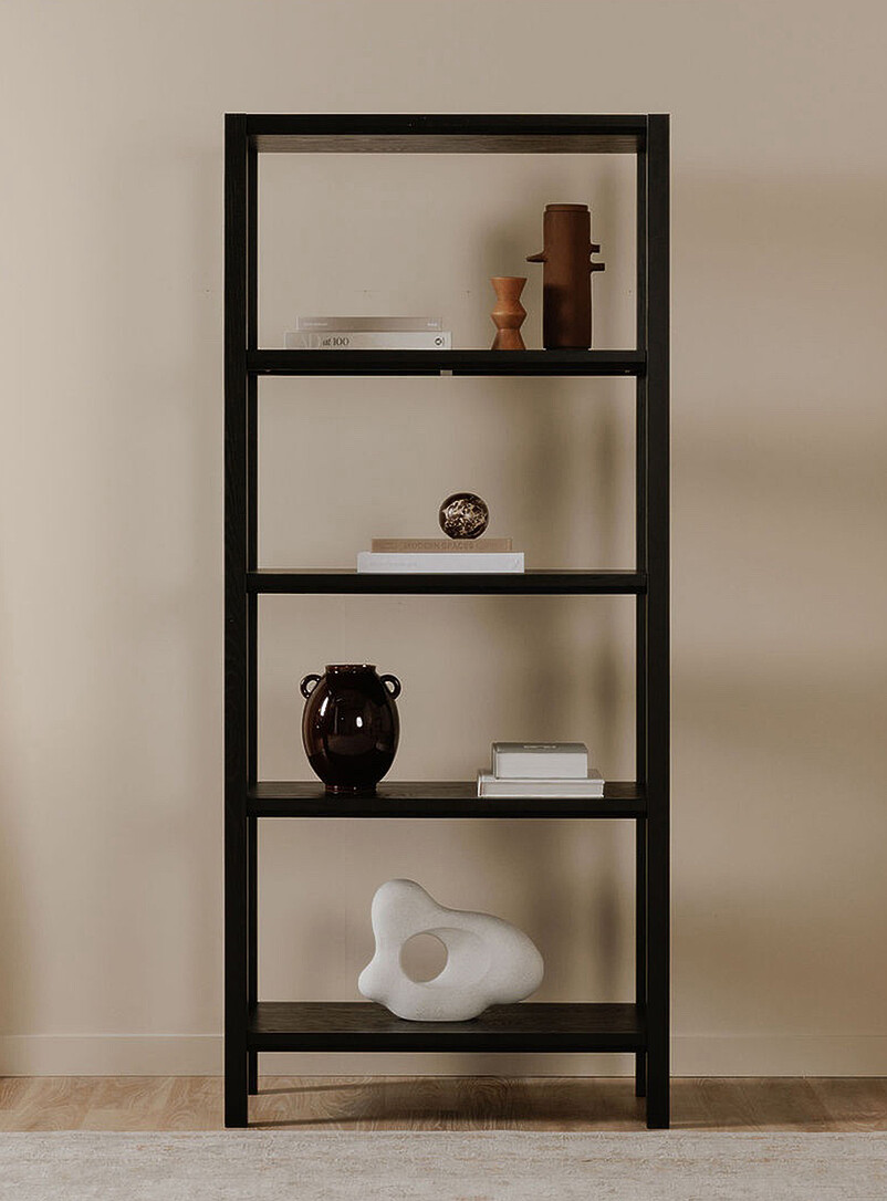 Black ash wood Nolan bookcase product image (primary)