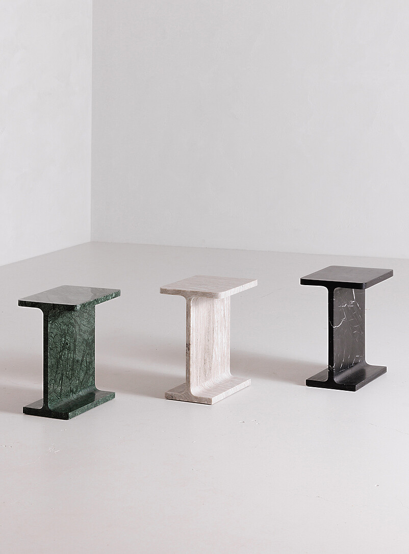Black marble Tullia accent table product image 3
