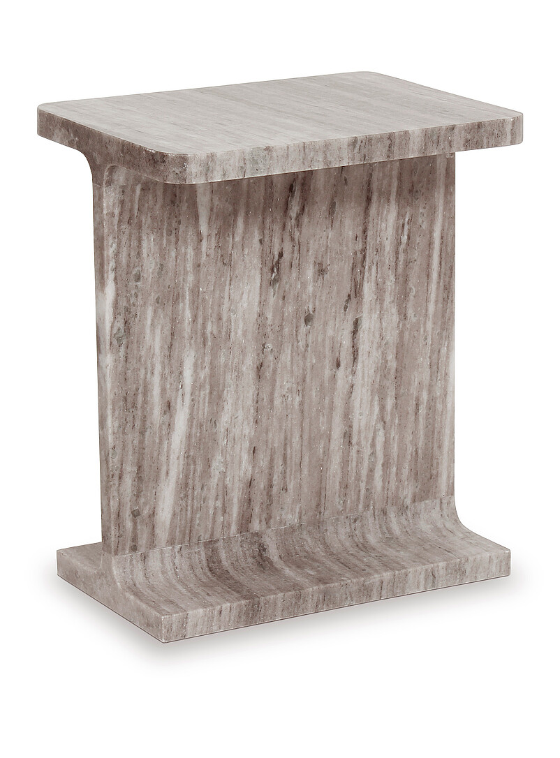 Taupe marble Tullia accent table product image 2