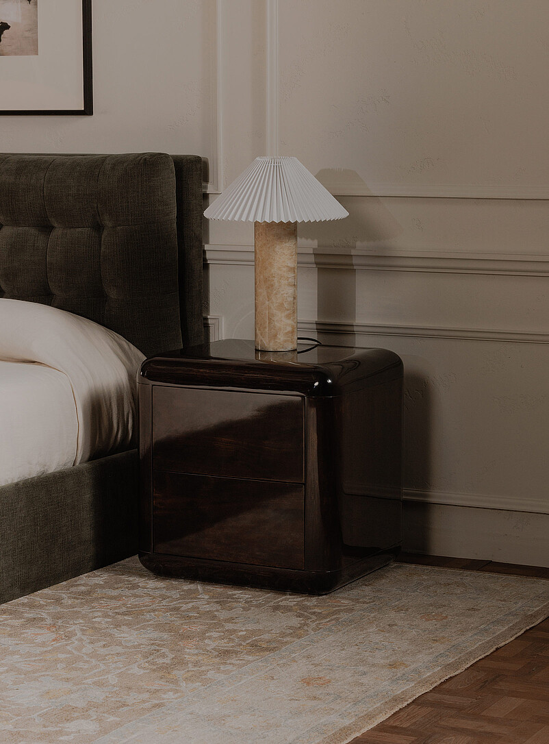 Rory dark brown acacia nightstand product image 2