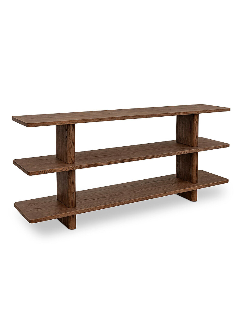 Casey dark brown oak small bookcase product image 2